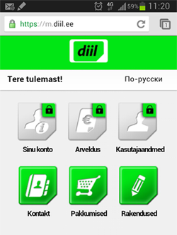Diili m-teeninduse avaleht